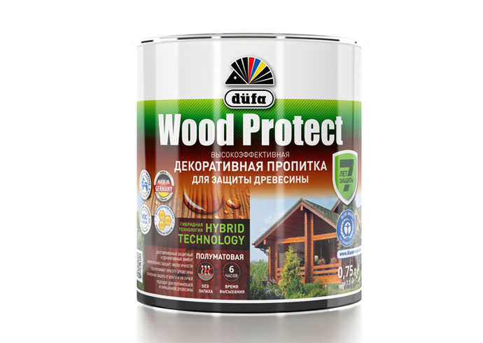 Dufa Пропитка “Wood Protect” для защиты древесины сосна 750 мл 