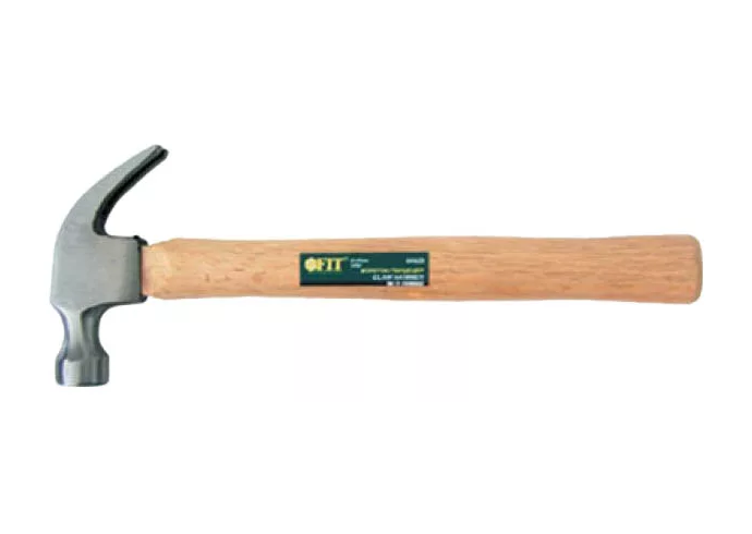 Молоток-гвоздодер, деревянная ручка 16 oz (27 мм), 450гр